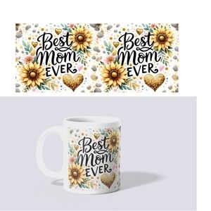 Best Mom Ever Floral Mug